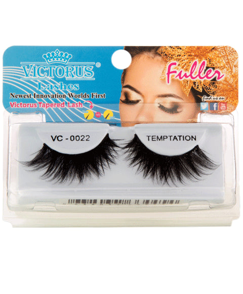 Victorus Fuller VC0022 Temptation Black Lashes: Dramatic Volume & Alluring Length for Stunning Eye Makeup