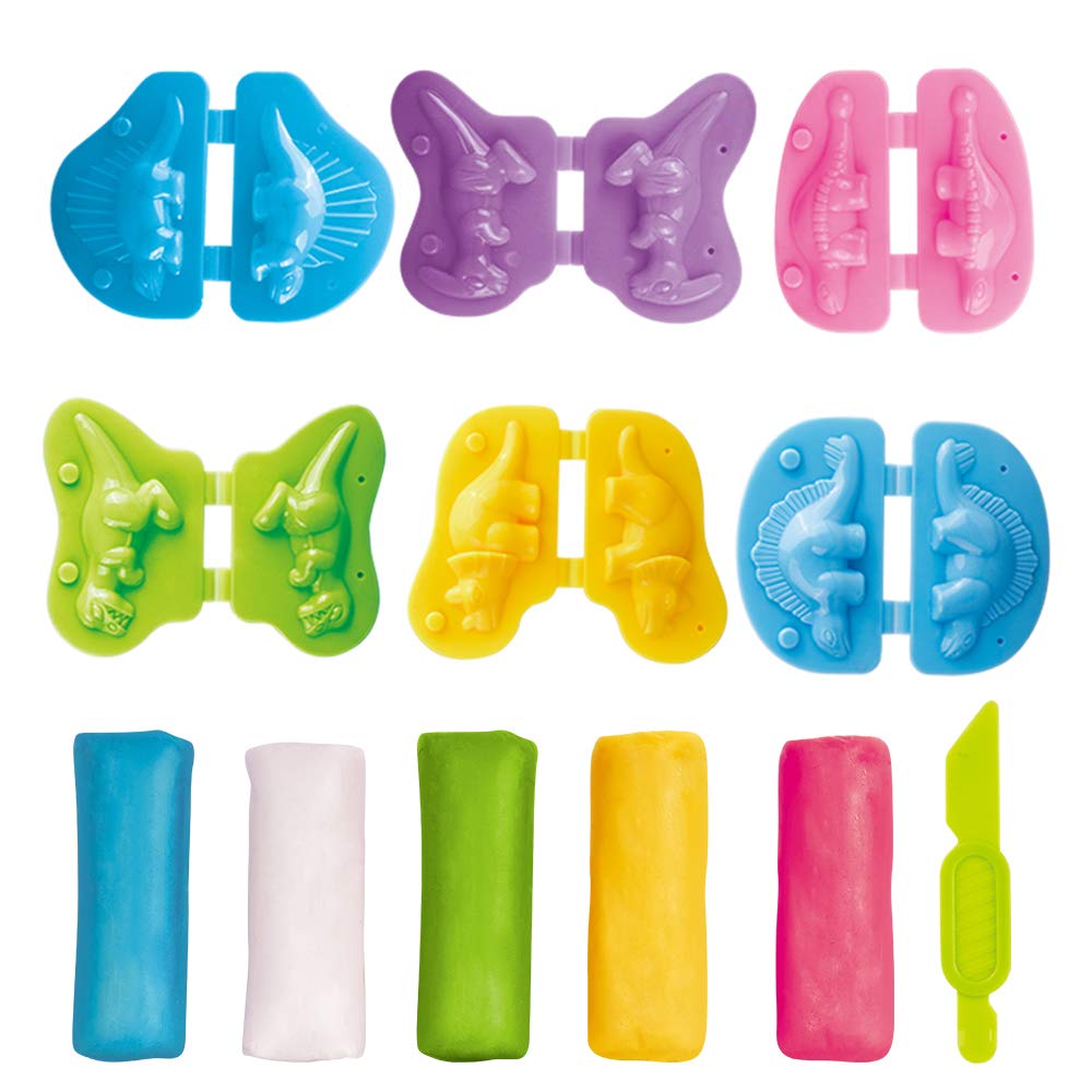 VConejo Color Dough Toys – Dinosaur World Dough Accessories Set for Kids (Ages 2–8)