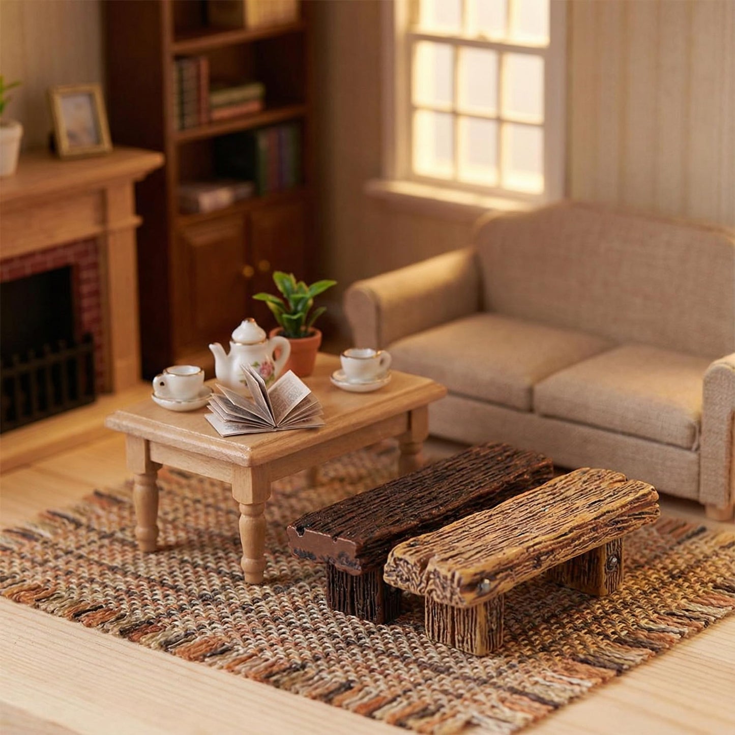 Veemoon 18Pcs Miniature Resin Bench Garden Accessories for Dollhouse, Terrarium, and Fairy Garden