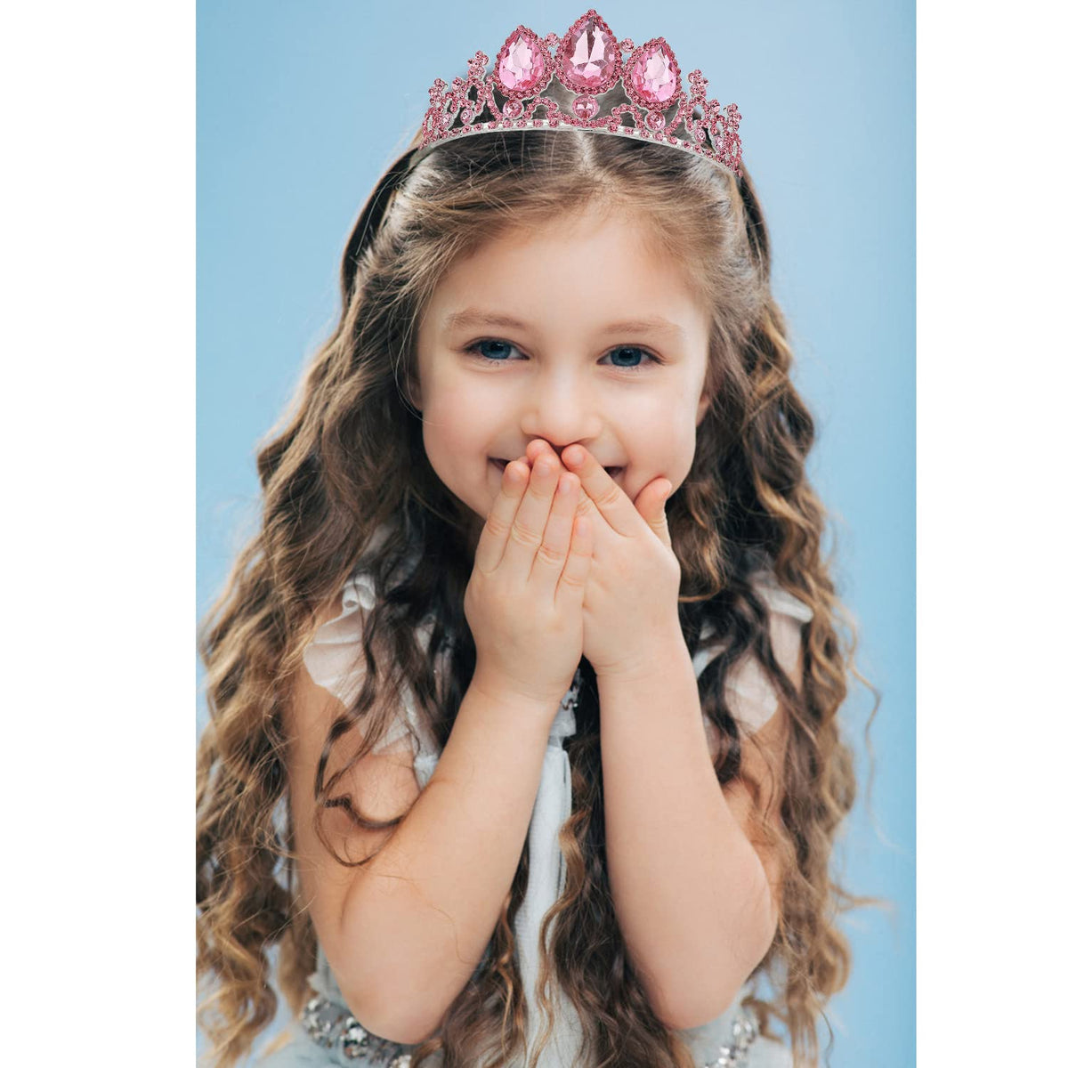 VELSCRUN Princess Tiara for Girls – Lightweight Rhinestone Crown for Parties & Dress-Up