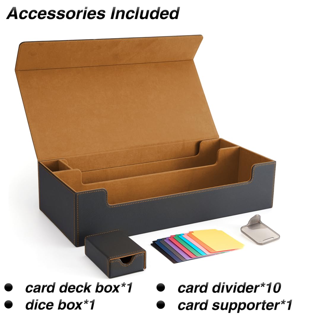 Venssu MTG Deck Box – Holds 5 Display Deck Boxes, Playmat & Dice Case, 10 Dividers