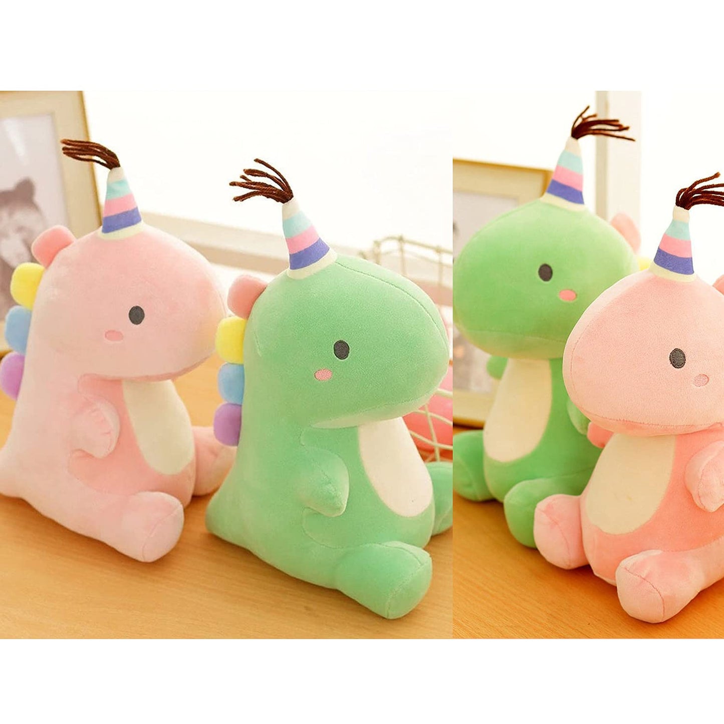 VHYHCY Stuffed Animal Plush Toy – Cute Blue Dinosaur, 9 Inch Plush for Kids