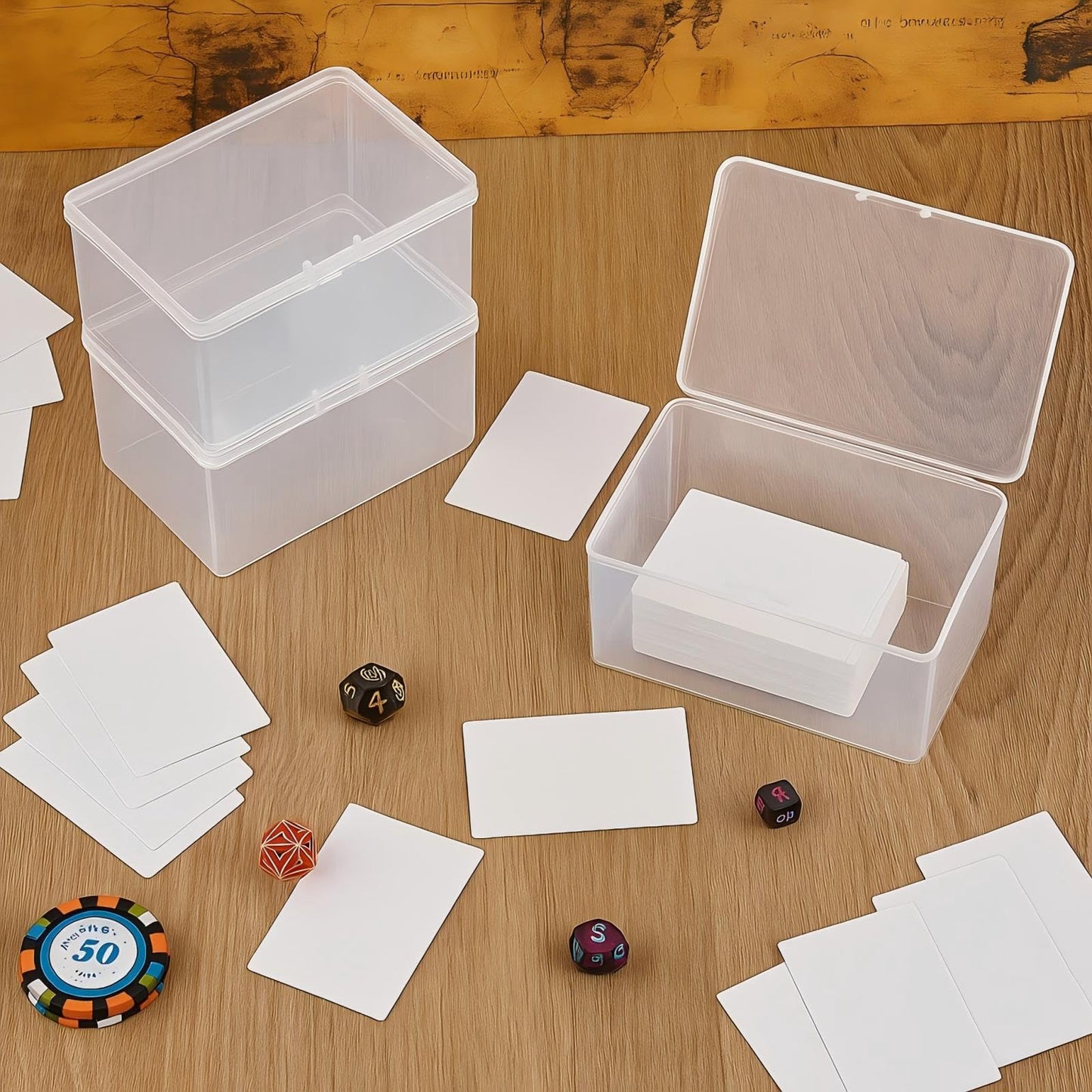 Vicenpal Clear Card Boxes – Snaps Closed, 100-Card Capacity, 24-Pack, MTG TCG Compatible