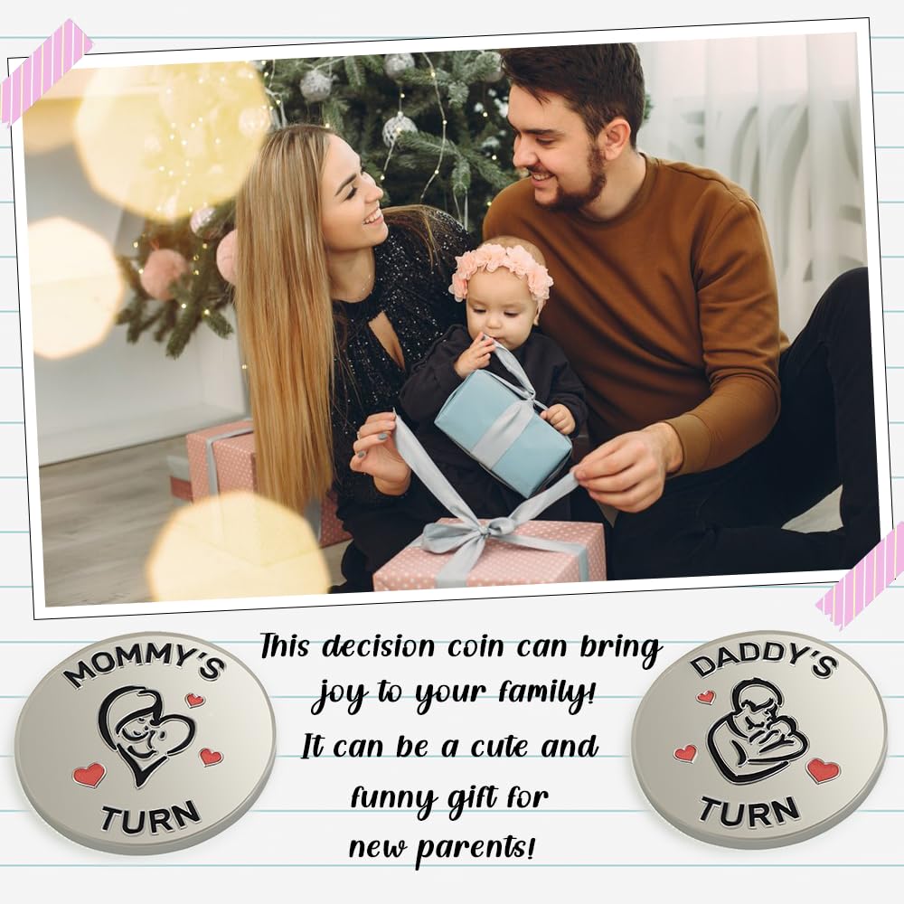Vichona Lovely New Parent Decision Coin – Double-Sided Gift for New Mom & Dad