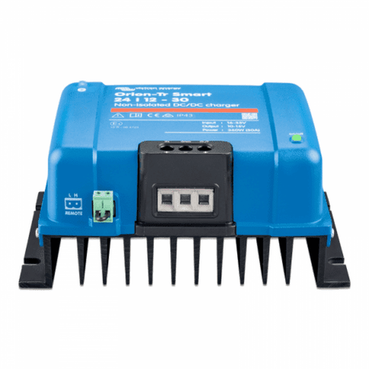 Victron Orion Smart 30a 24v Dc To 12v Dc Automatic Multi-Stage Intelligent Battery-To-Battery Charger For Lead Acid Or Lithium Batteries With Bluetooth Connectivity