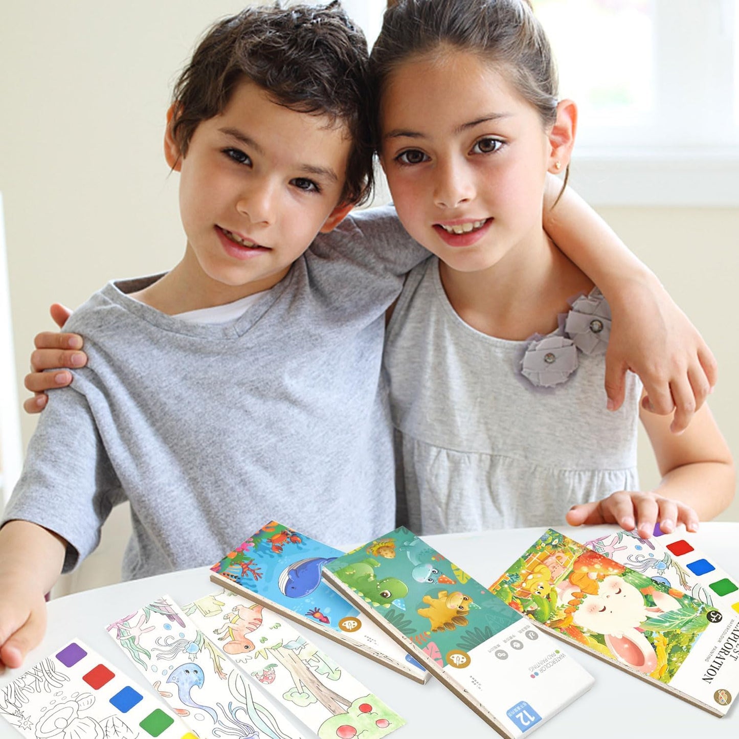 Vileafy Water Coloring Books for Kids 4-8 — 3-Pack Mess-Free Paint with Water