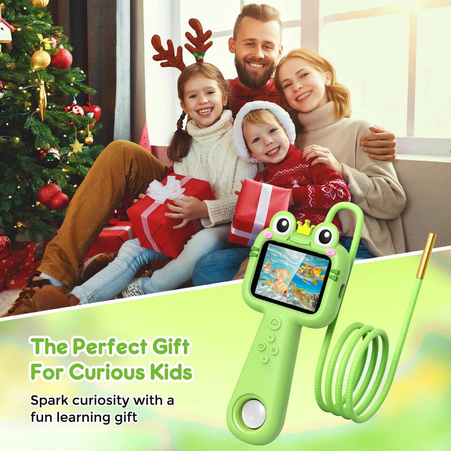 Vivid Glass Borescope Camera for Kids — STEM Educational Toy for 4–12 | Outdoor Discovery (Green)