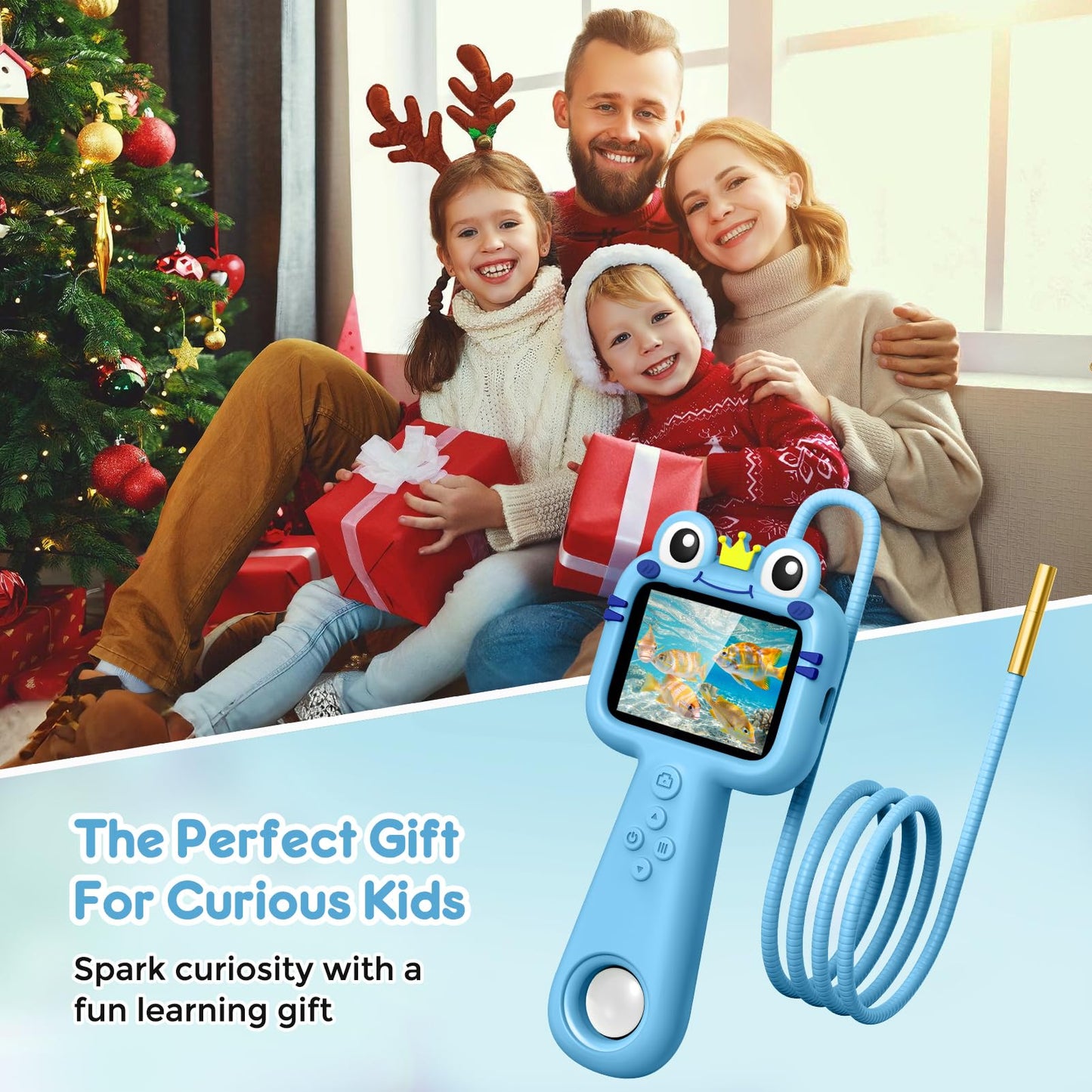 Vivid Glass Borescope Camera for Kids – STEM Toy for Ages 4–12 (Blue)