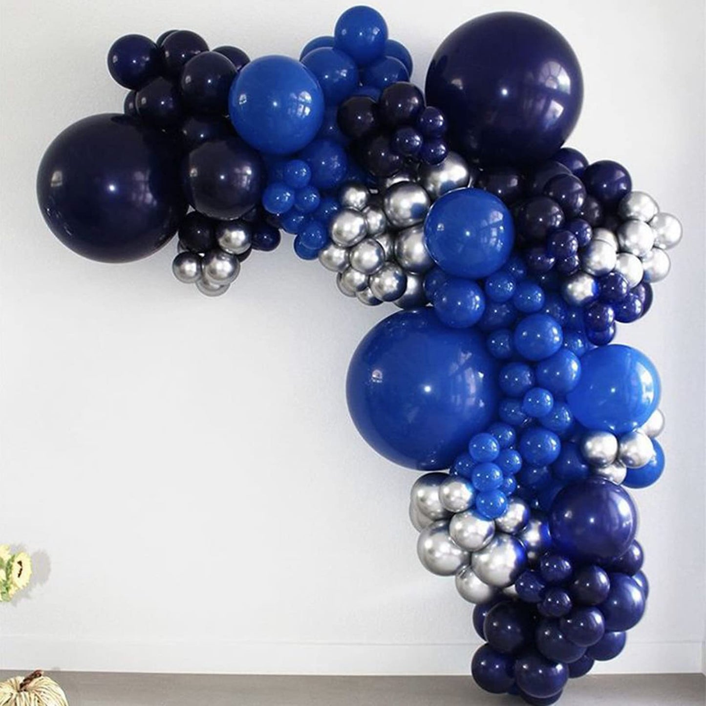 Voircoloria 130pcs Navy Blue Balloons Set – 5-inch, 10-inch, 12-inch, 18-inch for Parties
