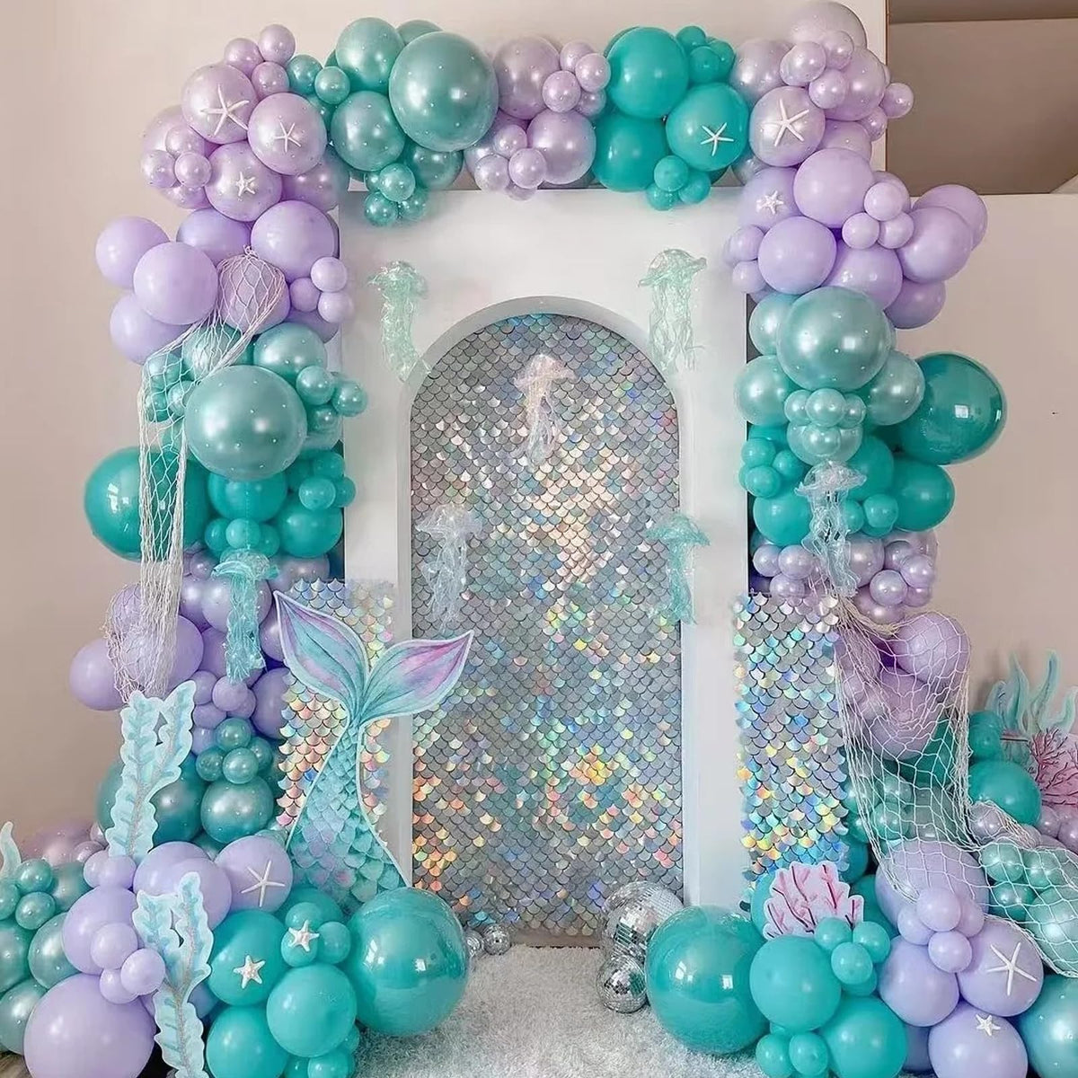 Voircoloria 130pcs Pastel Purple Balloon Garland Arch Kit – 18in/12in/10in/5in