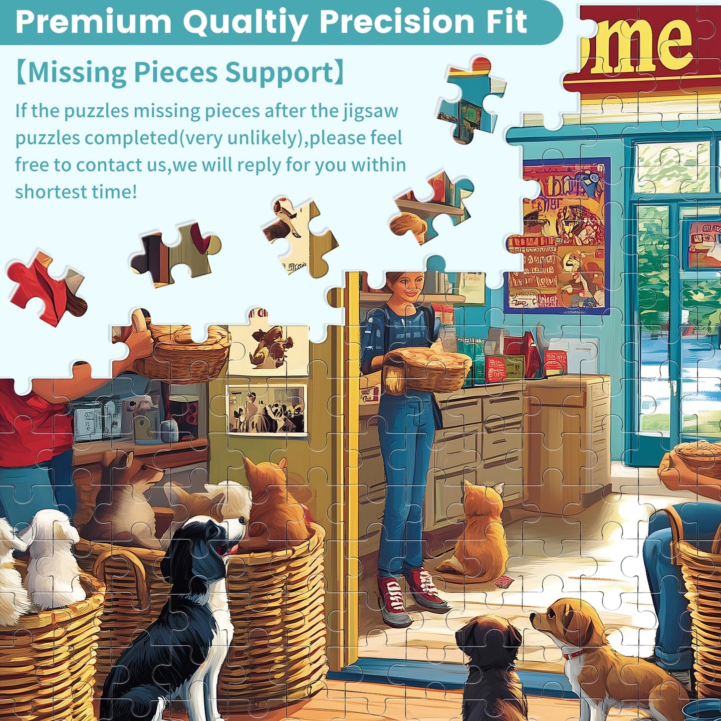 VOLUVOLU 500-Piece Animal Puzzle for Adults – Indoor Pet Shop Scene