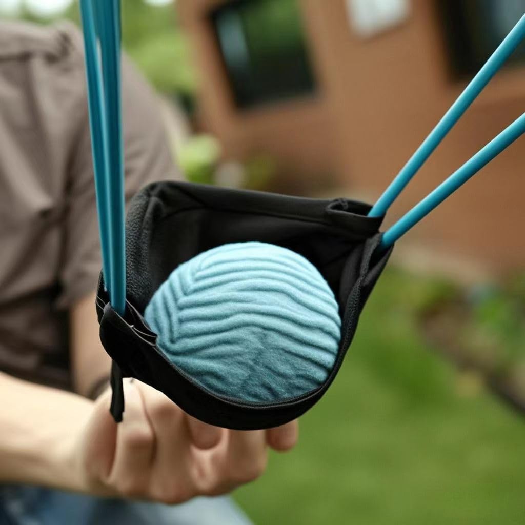 VOZKOM Water Balloon Slingshot Launcher – 500-Yard Backyard Catapult for Adults