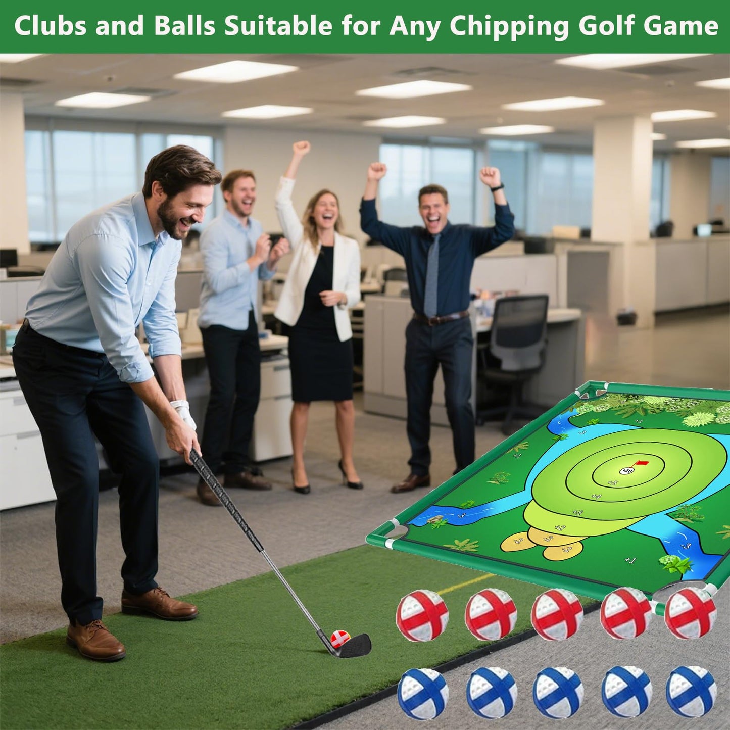 VQRZG Golf Chipping Game – Portable Sticky Target Practice Set