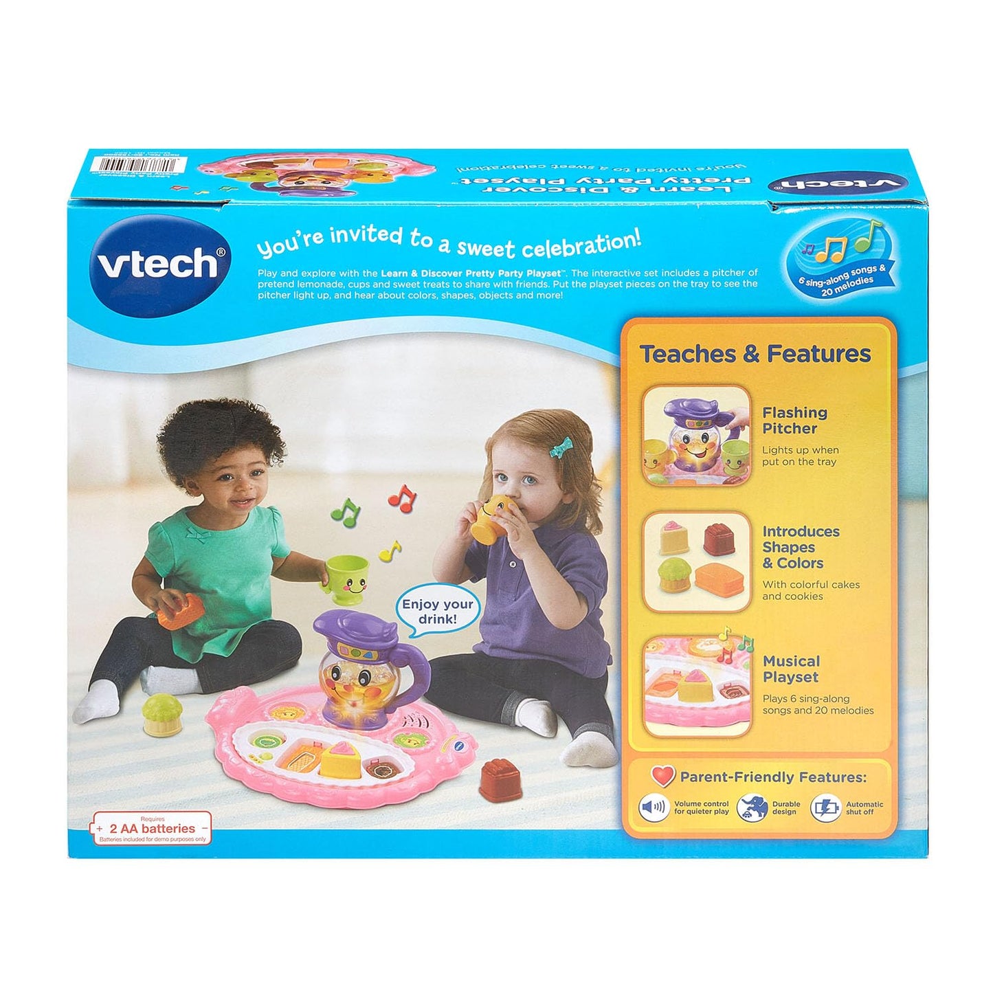 VTech Learn & Discover Pretty Party Playset — Interactive Toddler Kitchen Toy
