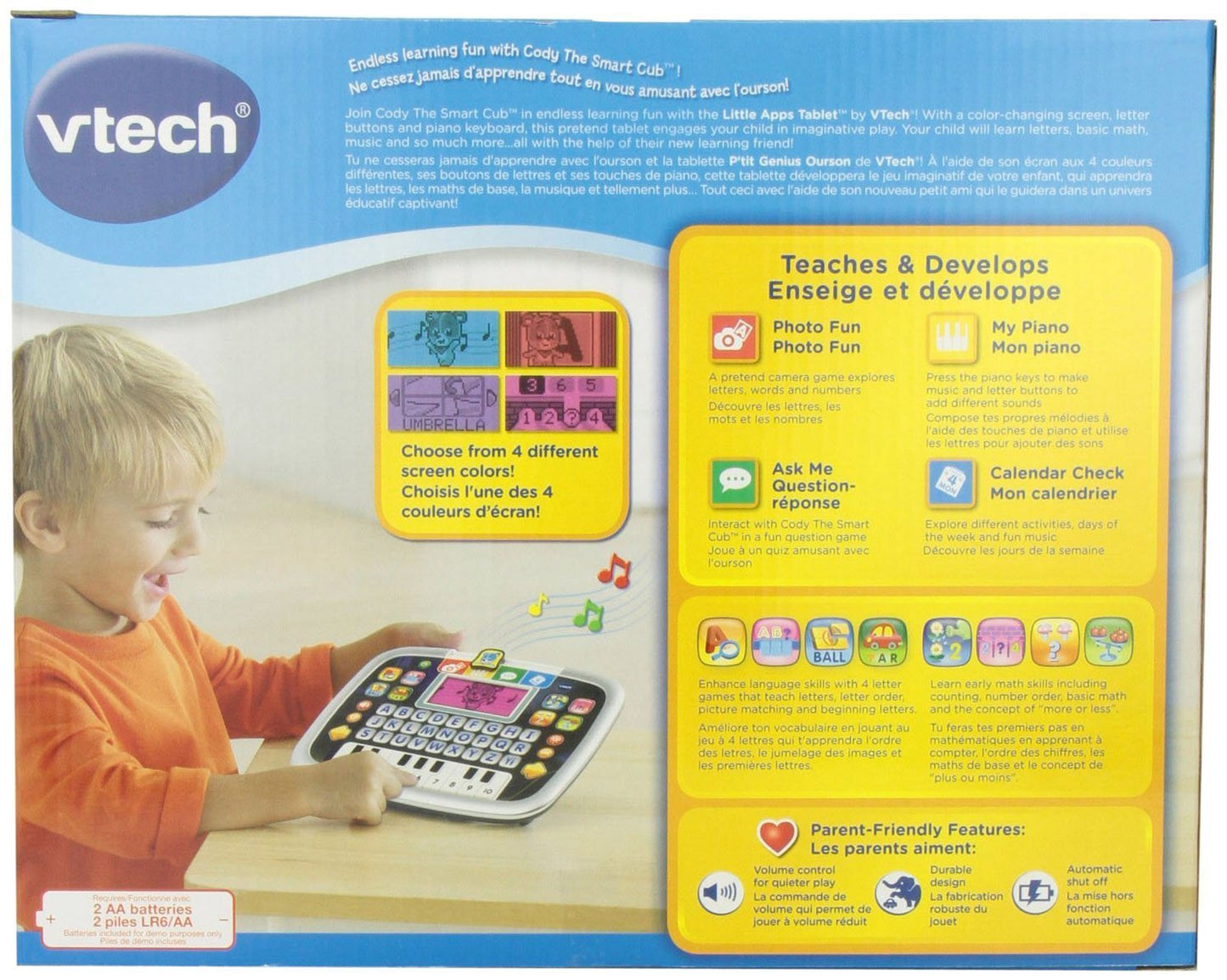 VTech Little Apps Tablet, Black – Interactive Learning Tablet for Toddlers