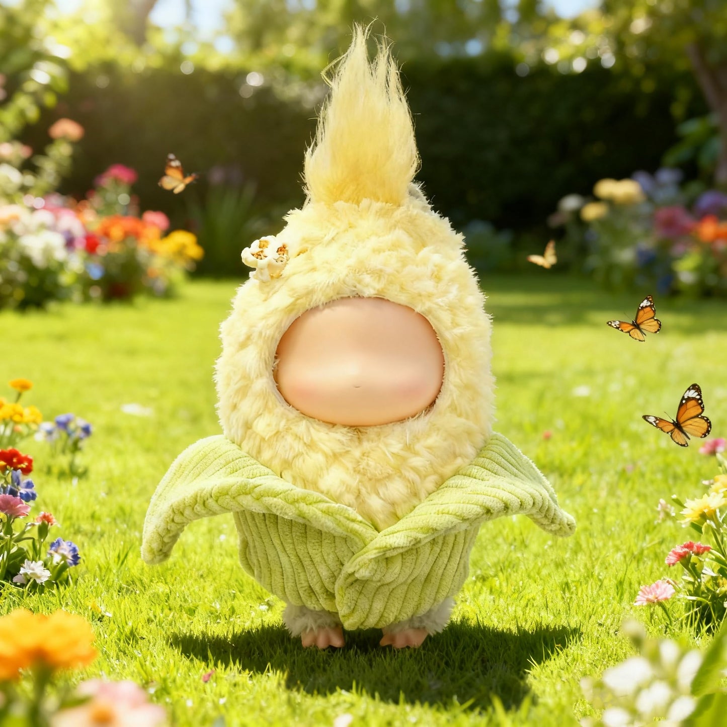 VVQUI 2026 Adorable One-Piece Corn Clothes for 17cm Dolls – Cute Outfit Set & Keychain Accessory (Doll Not Included)