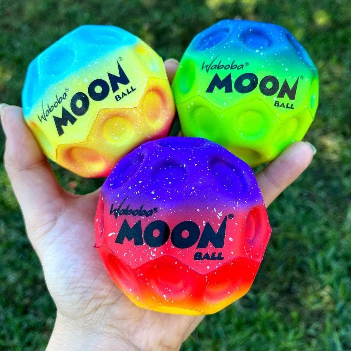 Waboba Moon Ball - Gradient Three Pack | Gravity-Defying Bouncing Fun