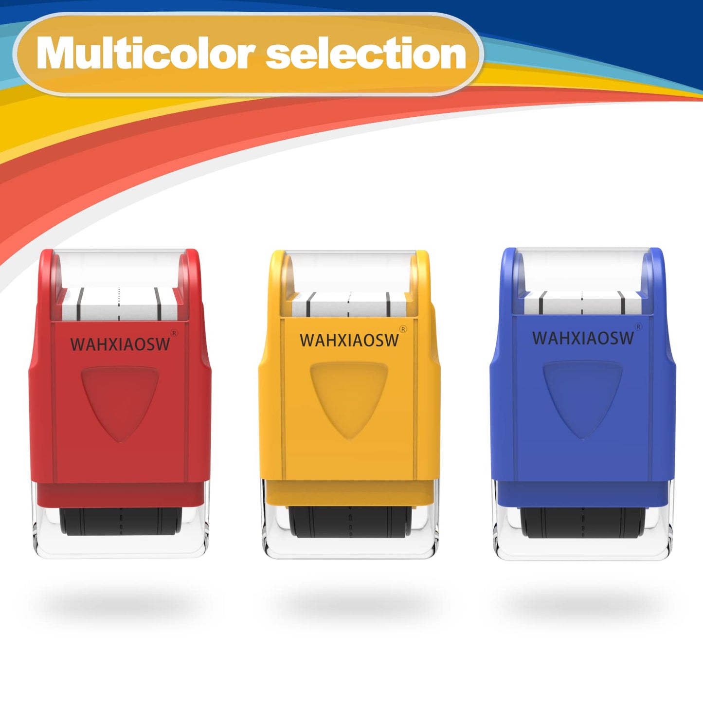 WAHXIAOSW Handwriting Lines Stamp Roller – Self-Inking Practice Tool for Kids & Teachers (Yellow)