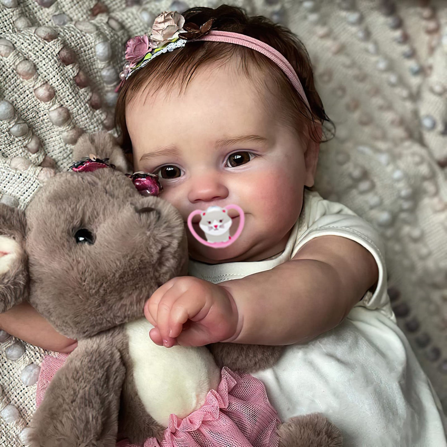Wamdoll 50cm Lifelike Reborn Baby Doll – Rooted Hair, Full-Body Silicone Vinyl, Gift Set