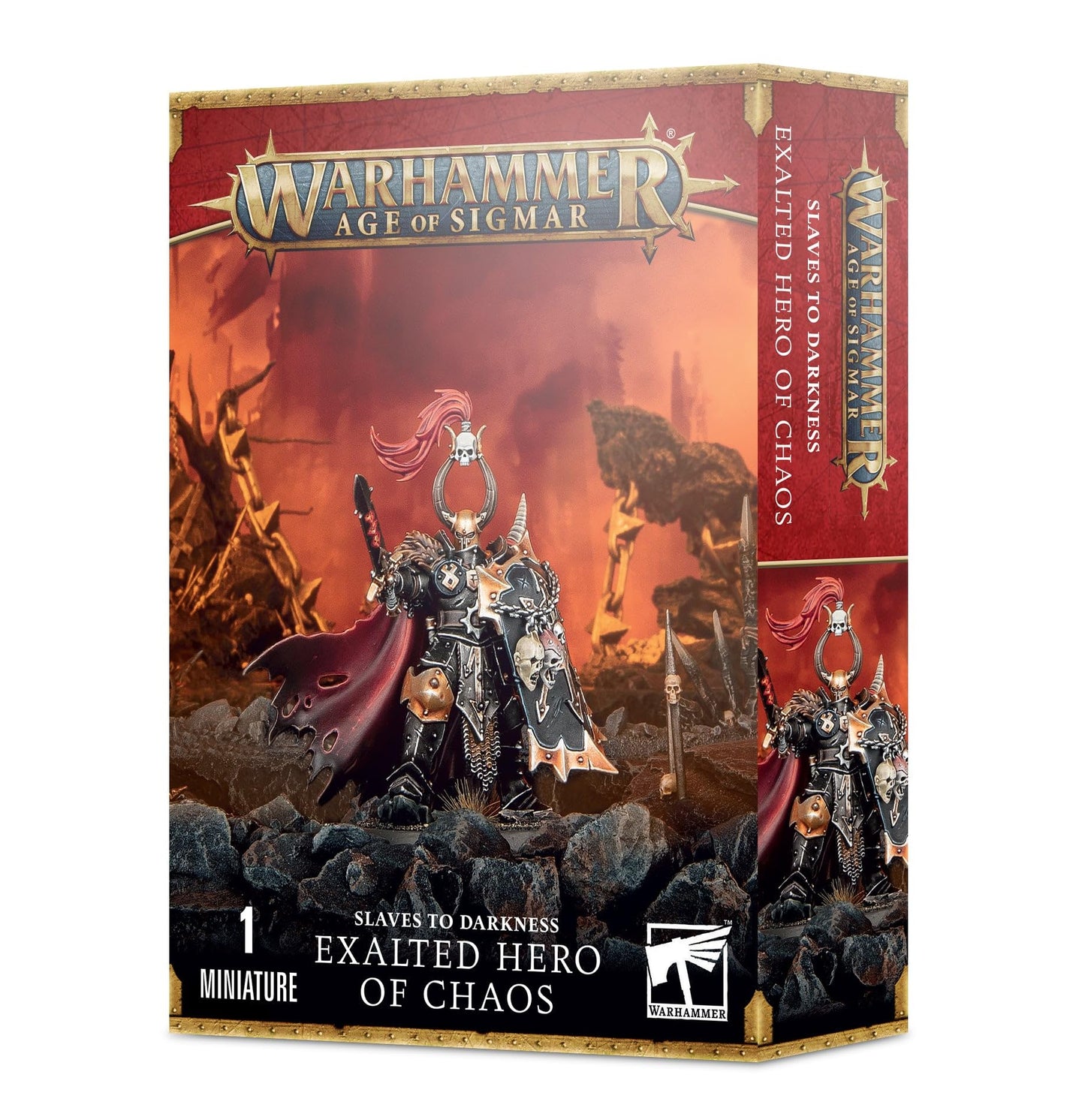 Warhammer Age of Sigmar: Slaves to Darkness Exalted Hero of Chaos (Black)