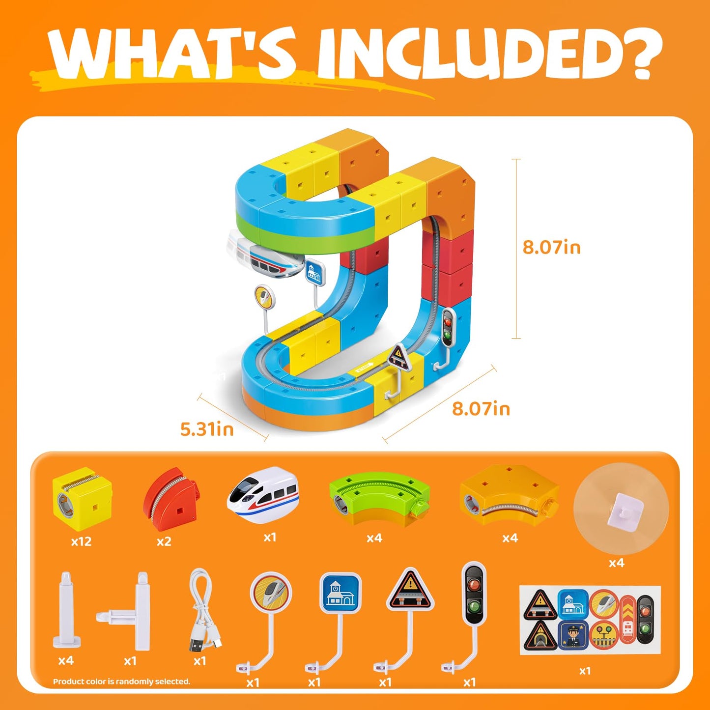 Wdebay Klick Rail Electric Train Set – 3D Flexible Race Track for Kids 3–8