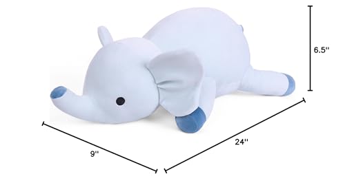 WeBingo 24-Inch Weighted Elephant Plush – Calming Soft Pillow Toy, 4.2 lb