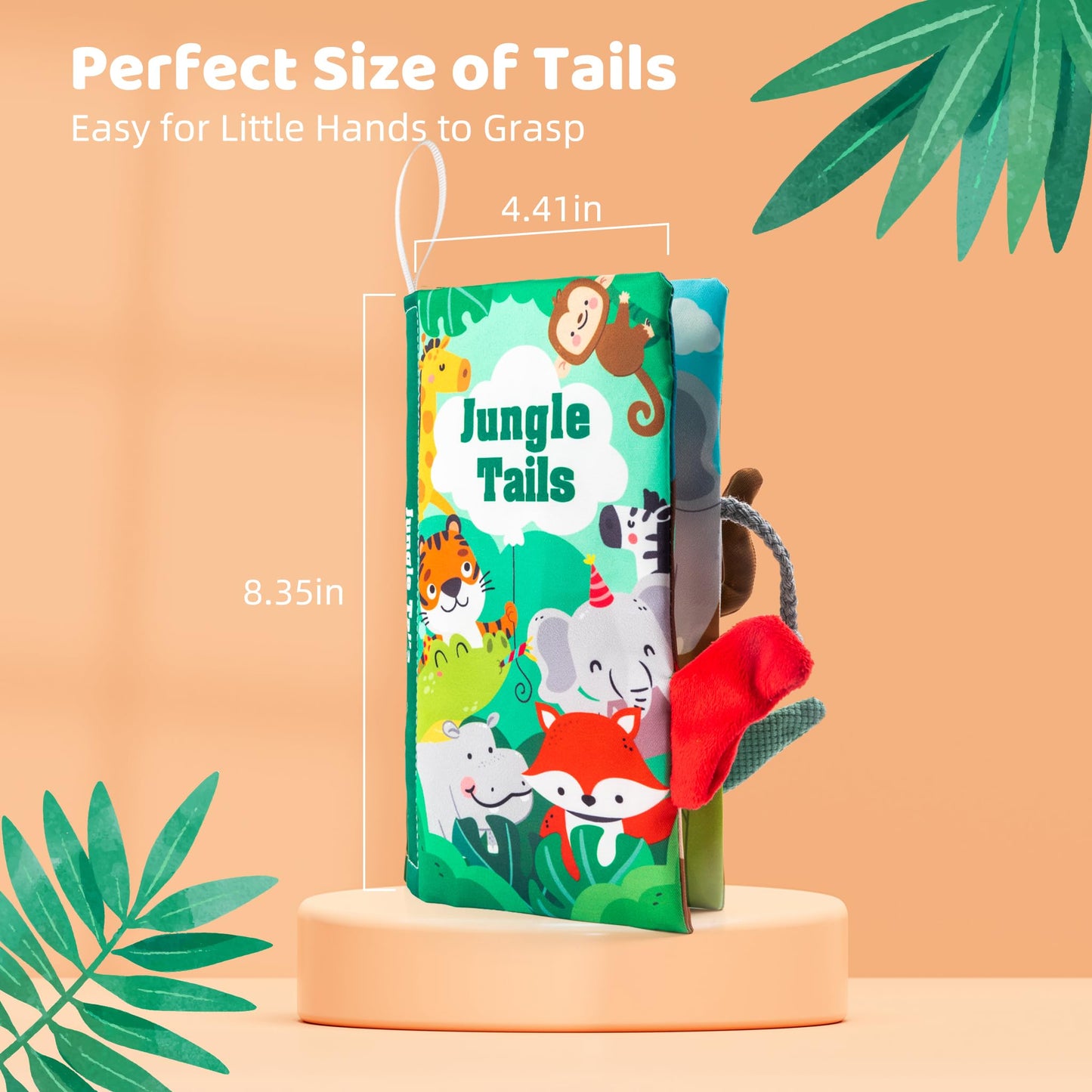 WECHARM KIDS Baby Books Toys – Touch & Feel Crinkle Cloth Book for Infants | Stroller-Friendly Early Learning (0–18 Months)