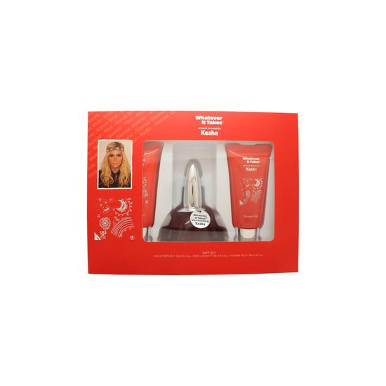 Whatever It Takes Kesha Gift Set 100ml EDP + 100ml Body Lotion + 100ml Shower Gel Men's Fragrance