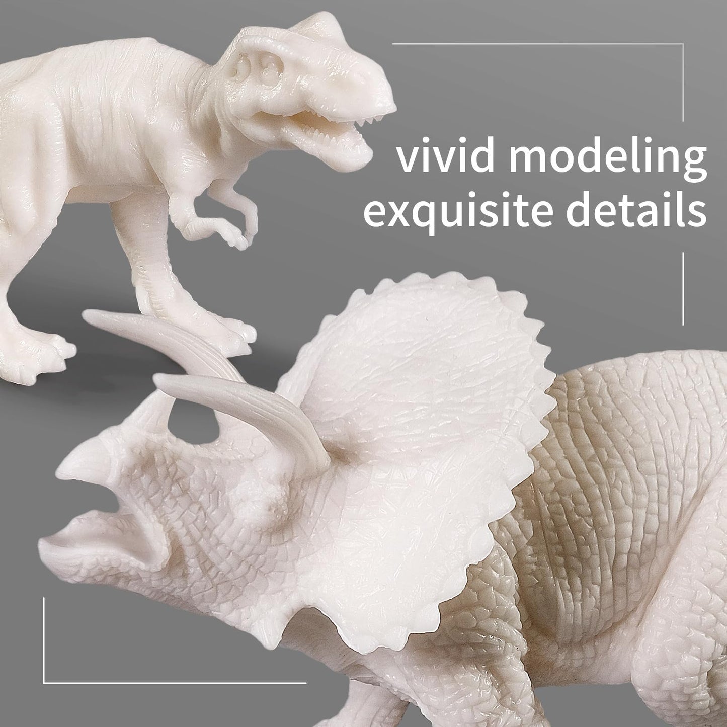 whatstem 3D Dinosaurs Painting Kit – 12 Dinos for Kids 3–15 | Creative Arts & Crafts Gift