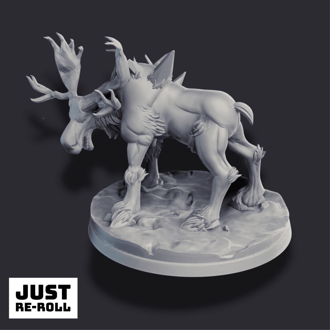 White Moose – 3D Printed Fantasy Creature Miniature