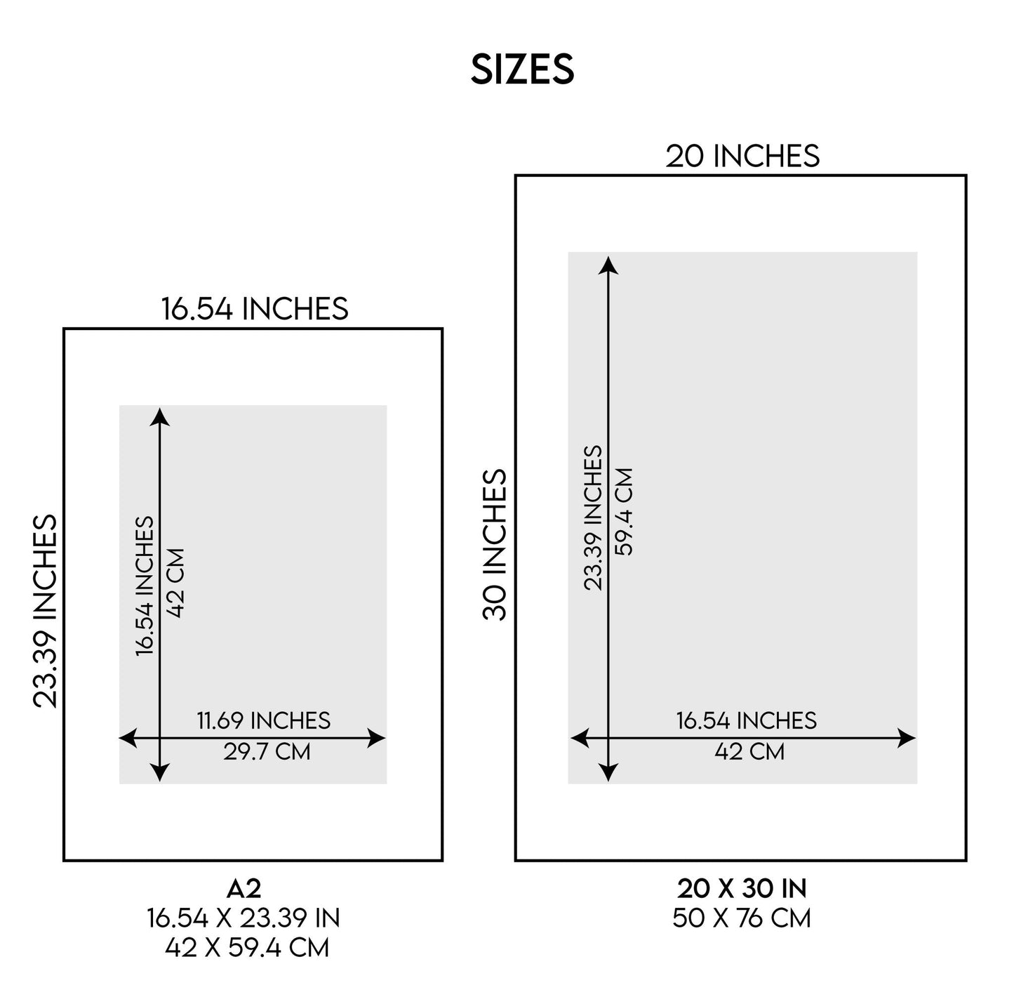 Black Picture frame Mount