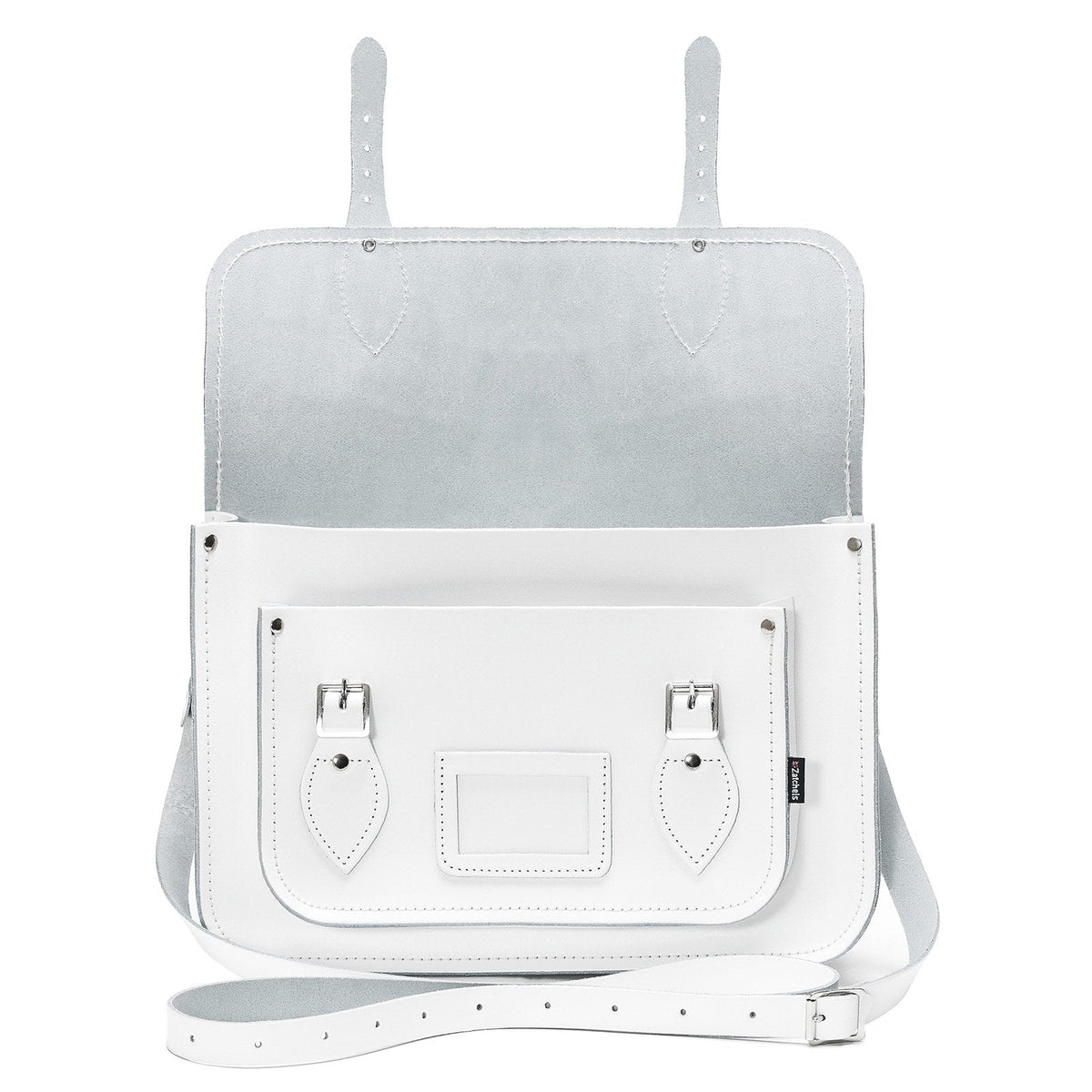 Handmade Leather Satchel - White
