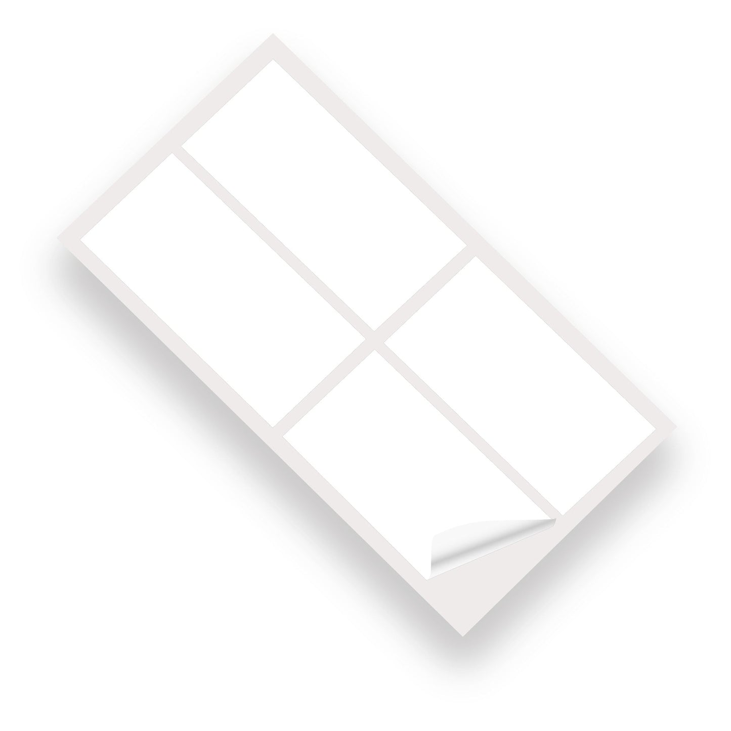 White Matte 100x200mm Vinyl Wall Tile Stickers Kitchen & Bathroom Transfers