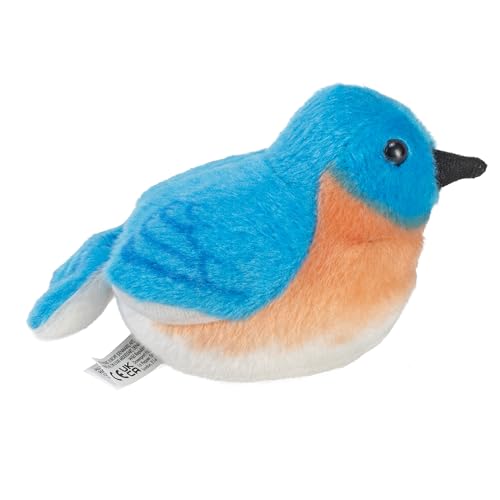 Wild Republic Audubon Eastern Bluebird Plush with Authentic Bird Sound | Kids & Birders