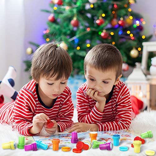 Willbond 36-Piece Snowflake Stamps Set | Self-Inking Colorful Winter Stamps for Cards & Party Favors