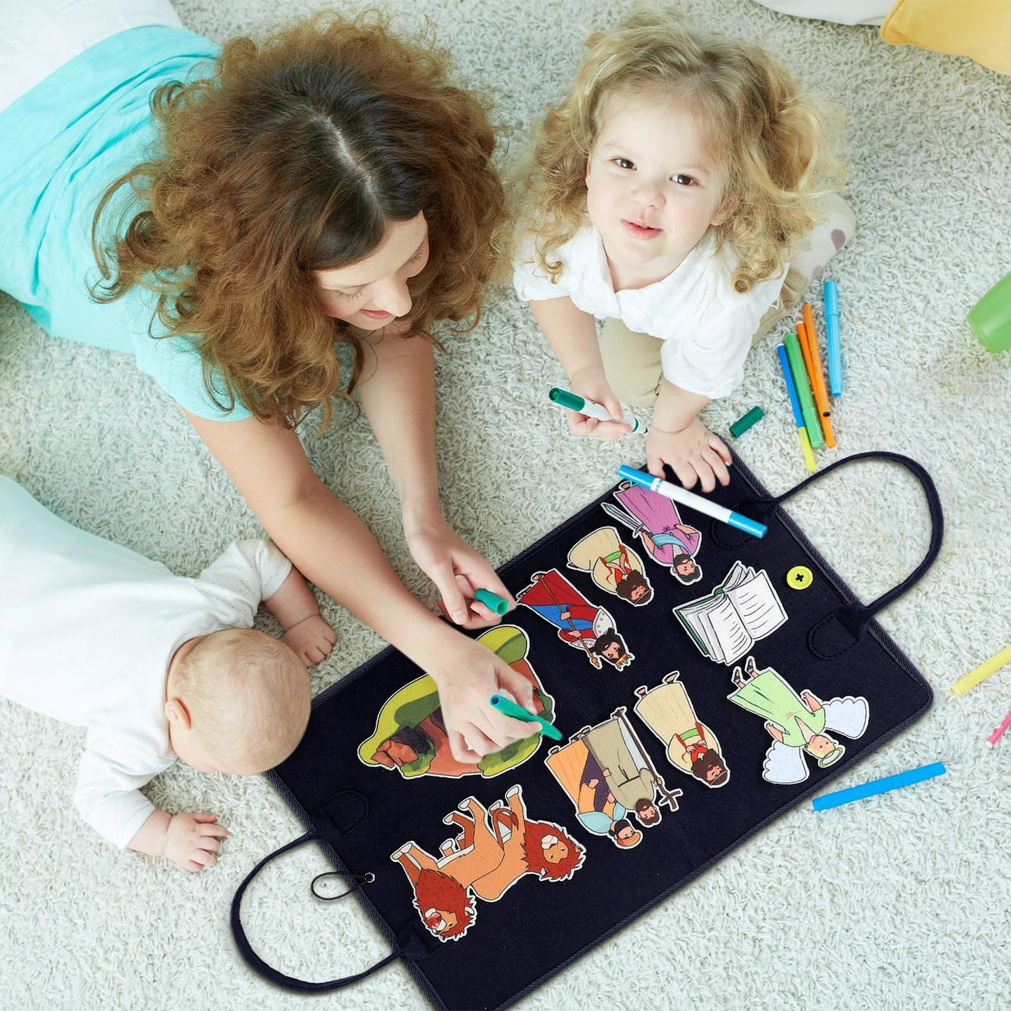 Windkream 12-Set Felt Board Stories — Bible Tales for Preschool & Toddlers