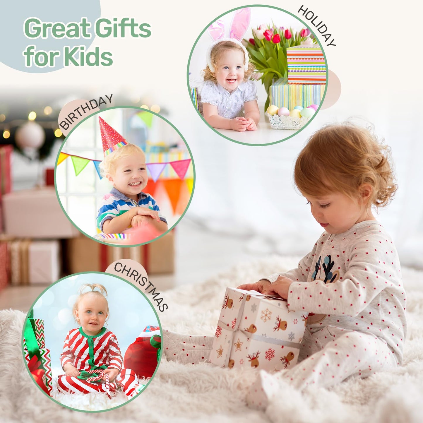 WINGYZ Kids Drum Set for Toddlers — 7-in-1 Montessori Wooden Music Toys
