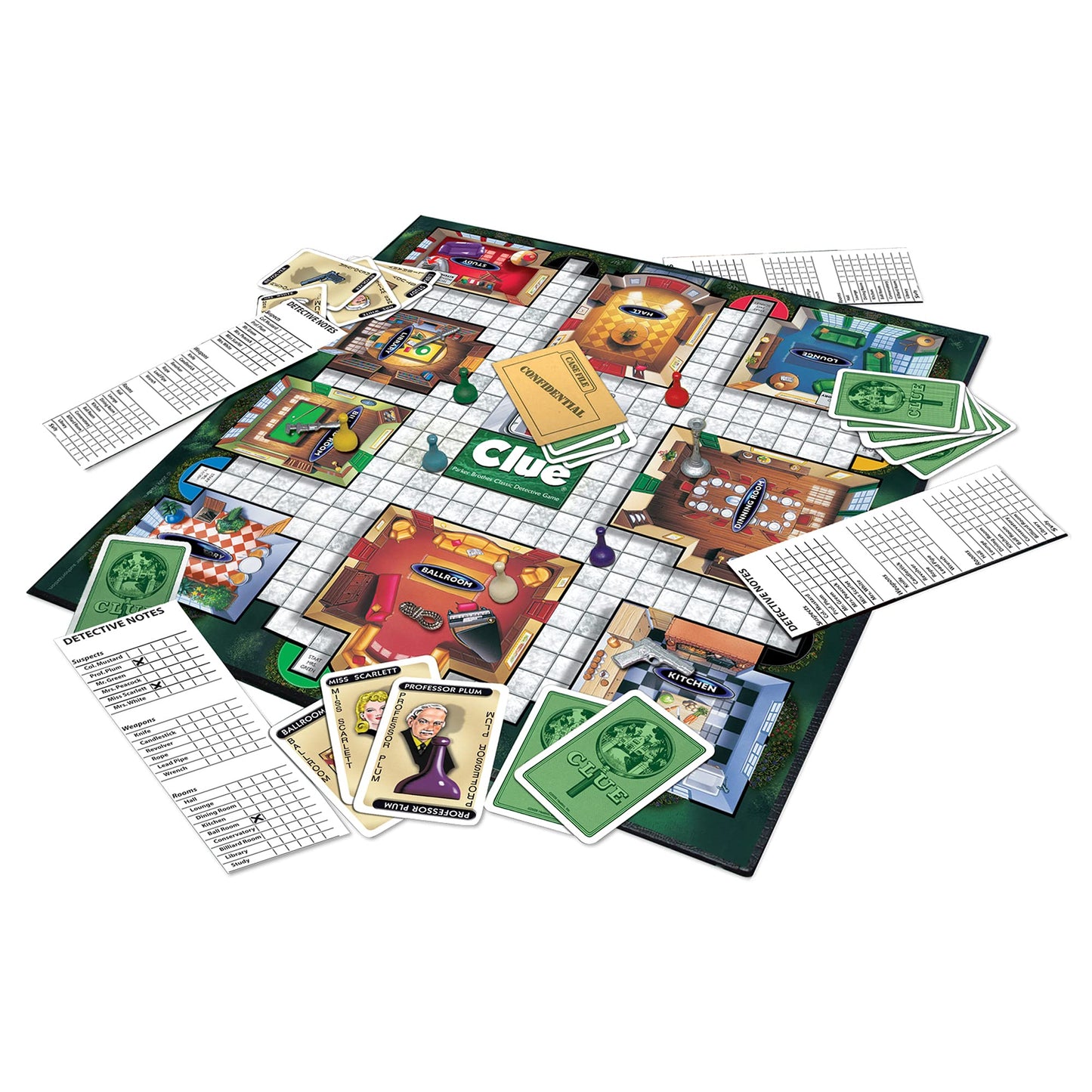 Clue Classic with 1949 Card Artwork & Suspects – Winning Moves Games USA – Classic Whodunnit for 3–6 Players