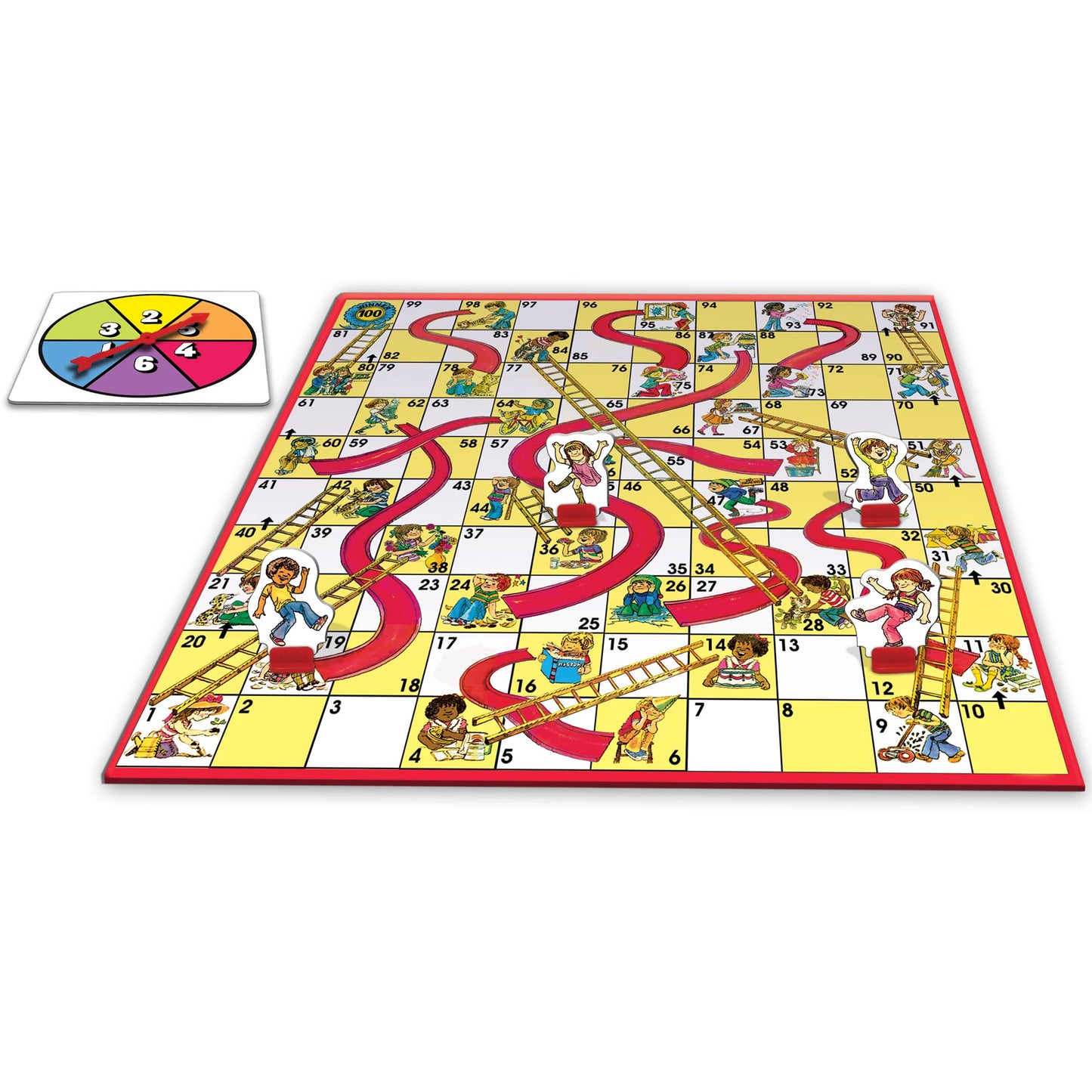 Winning Moves Classic Chutes and Ladders – 1970s Artwork Edition for Ages 3+