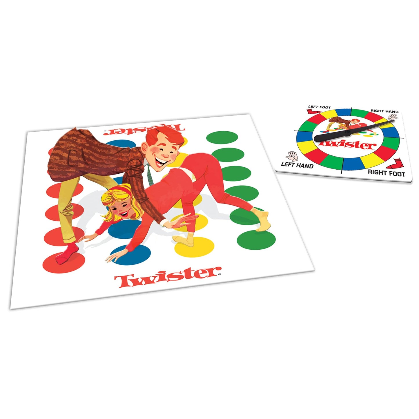 Classic Twister by Winning Moves — Retro Design with Oversized Spinner | 2-4 Players
