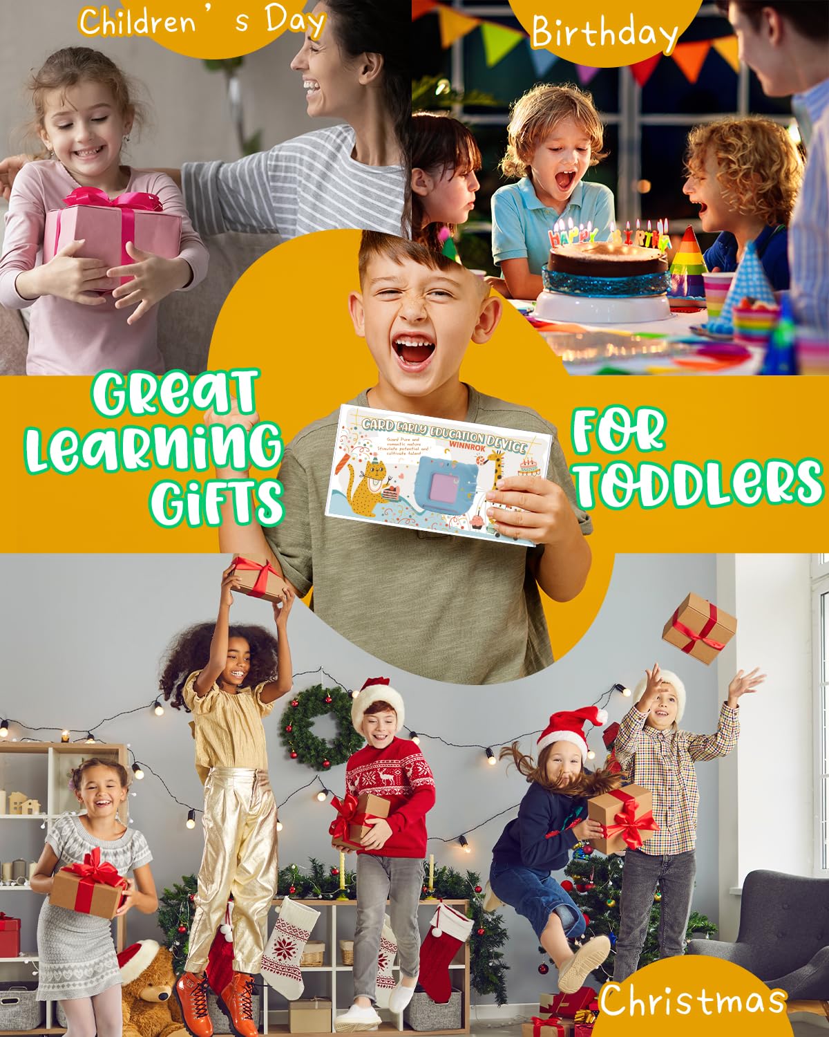 Winnrok 510-Word Bilingual Flash Cards for Toddlers 1-3 | English & Spanish Montessori Language Toy