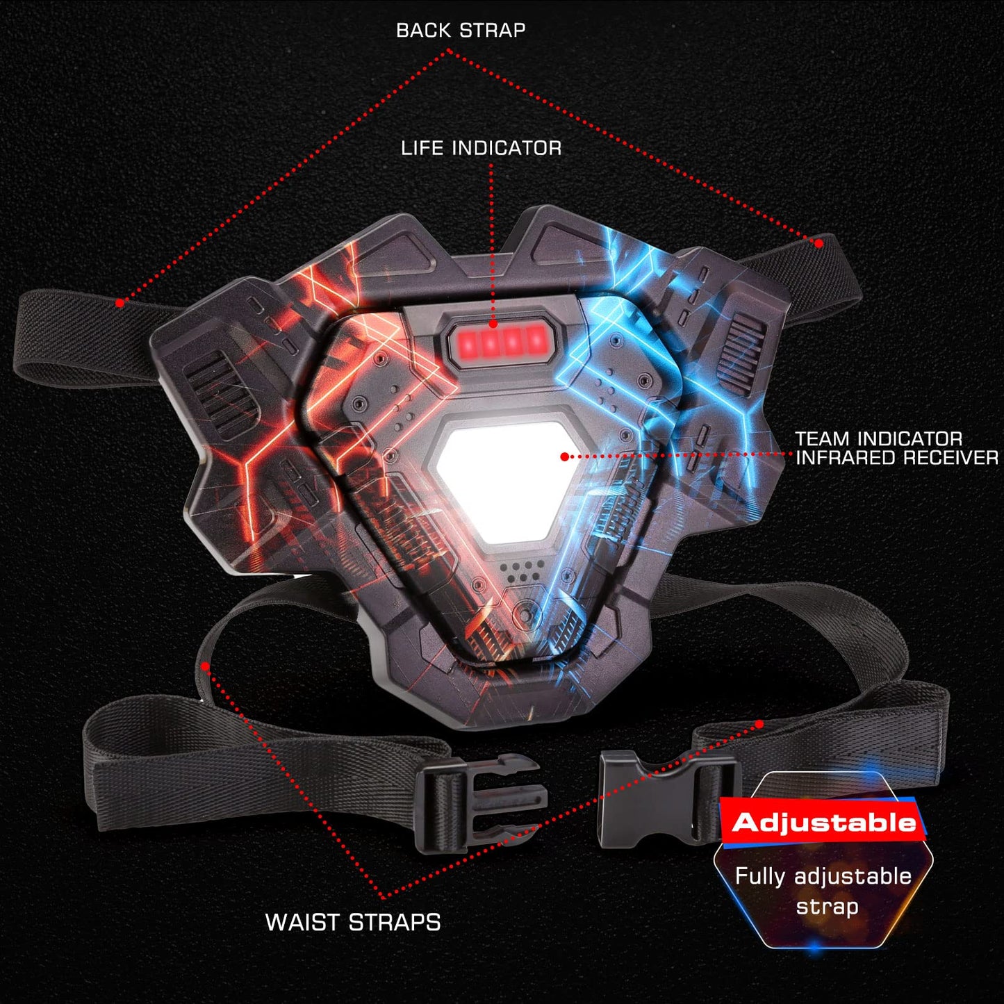 Winyea Tag Laser Tag Set 4 Gun & Vest – Outdoor Family Game for 8+