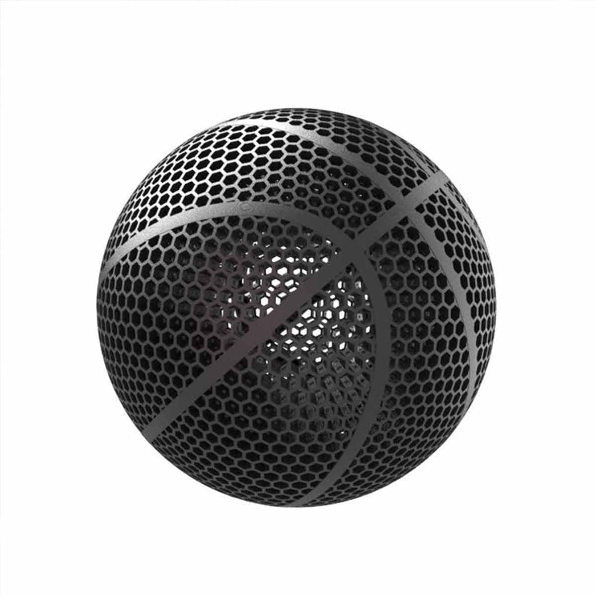 WITO Airless Basketball 3D-Printed Silent 7# Black – Durable & Weatherproof