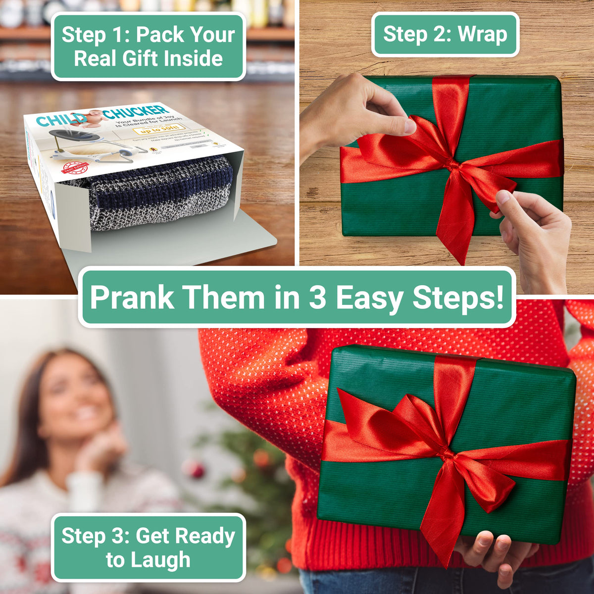 Witty Yeti Hilarious Child Chucker Prank Box – Ultra-Realistic Empty Gift Box for Pranks