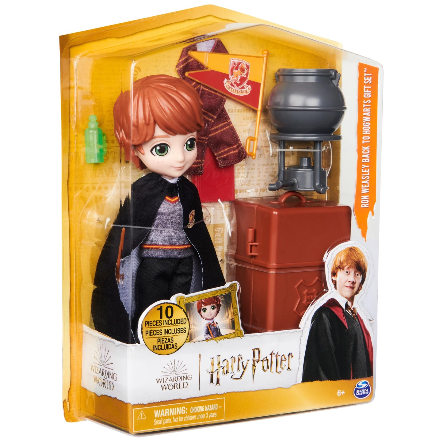 Wizarding World Ron Weasley 8-Inch Doll – Back to Hogwarts 12-Piece Gift Set with Accessories