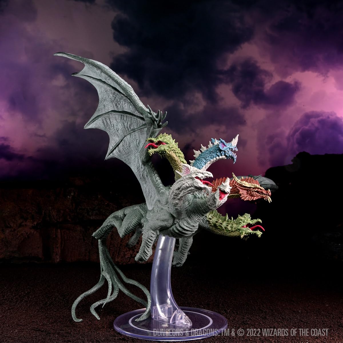 WizKids D&D Icons of the Realms Dracohydra Gargantuan Miniature | Fizban's Treasury Set 22