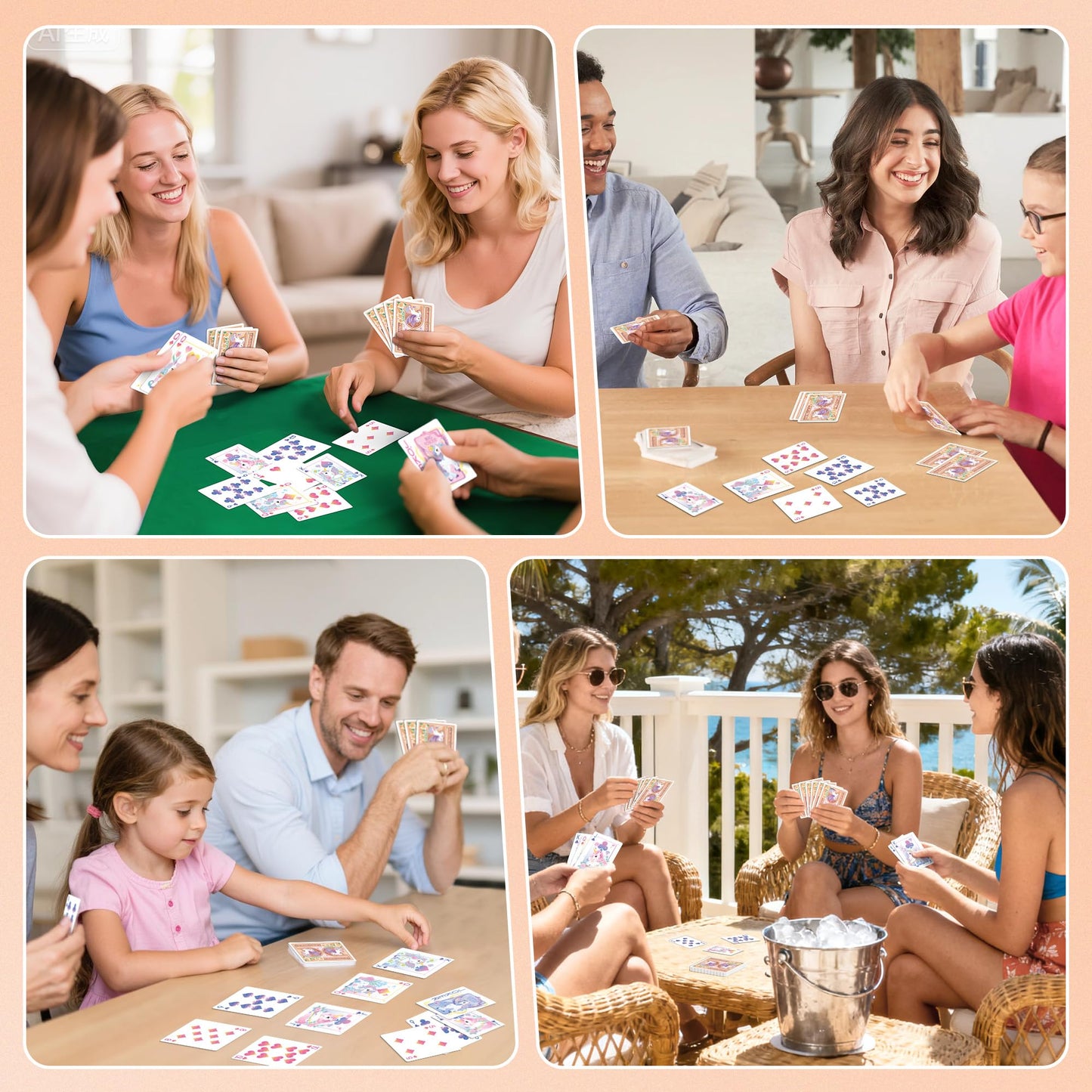 Wkchxd Unicorn Playing Cards – Premium 52-Card Deck for Family Game Night