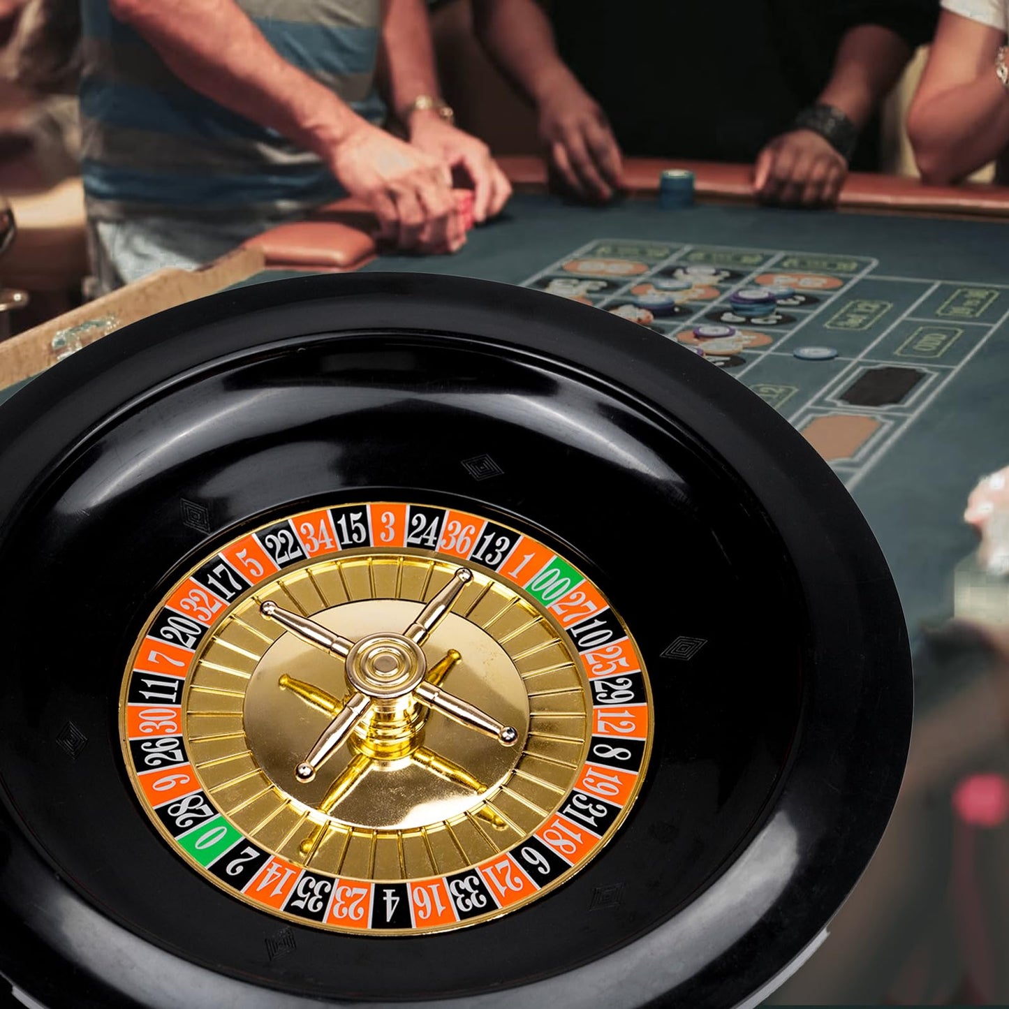 WodGod Roulette Wheel and Craps Set – 10-Inch Roulette, 200 Chips, Double-Sided Felt, Portable Party Kit