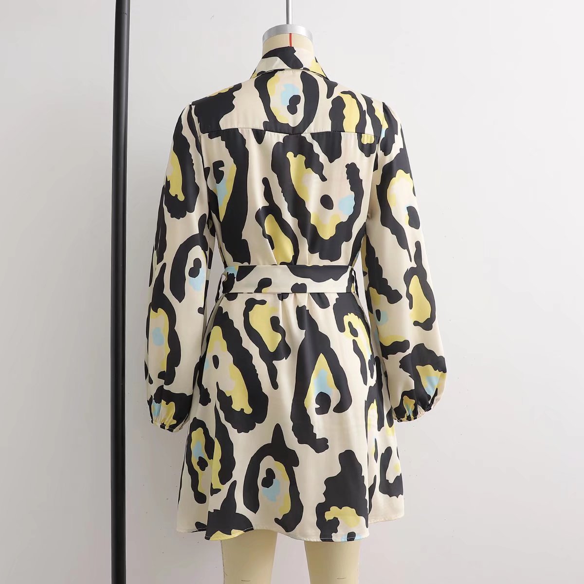 Women's Leopard Print Shirt Dress