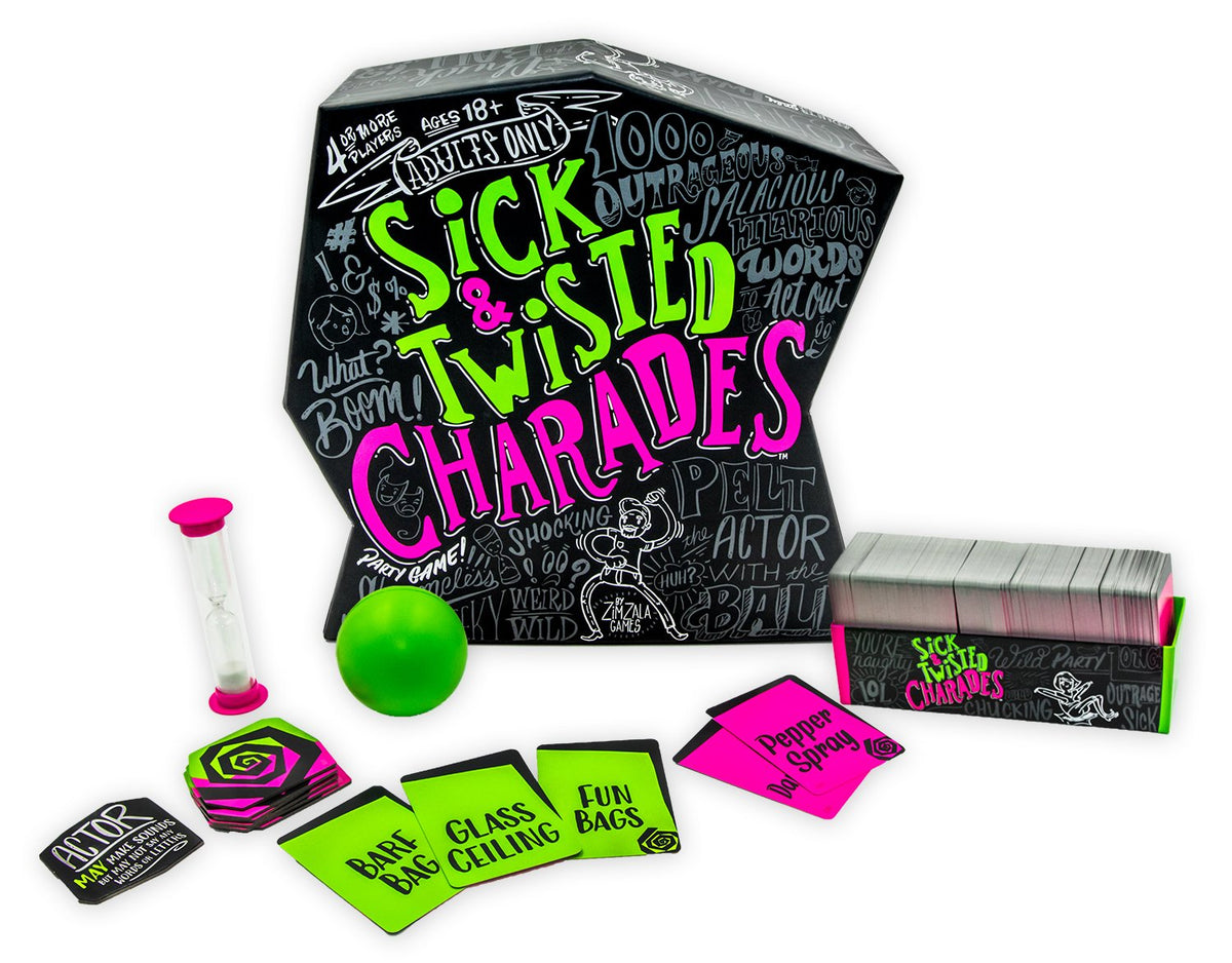 Wonder Forge Sick & Twisted Charades Party Game for Adults — 1,000 Outrageous Words